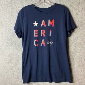 Under Armour Tee Shirt Mens Large Blue‎ America